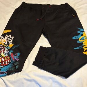 Screenshot Sweatpants Men's 3XL Black Hip Hop Casual Sweat Pants
